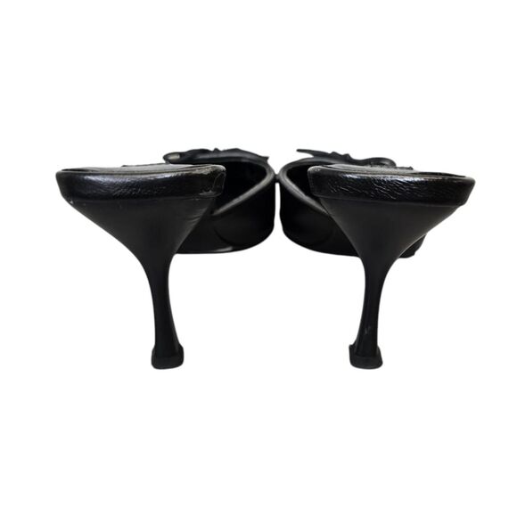 Steve Madden Women's 6/6.5 Brianne Black Pointed Toe Mule Pumps Heels - Picture 4 of 16